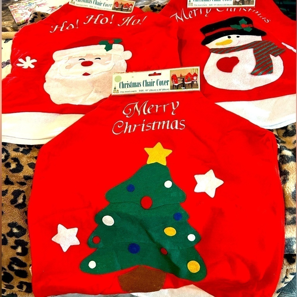 NWT Christmas Chair Covers